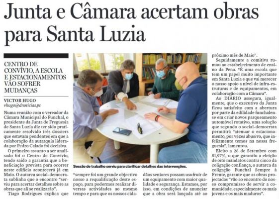 Junta e Câmara acertam obras para Santa Luzia